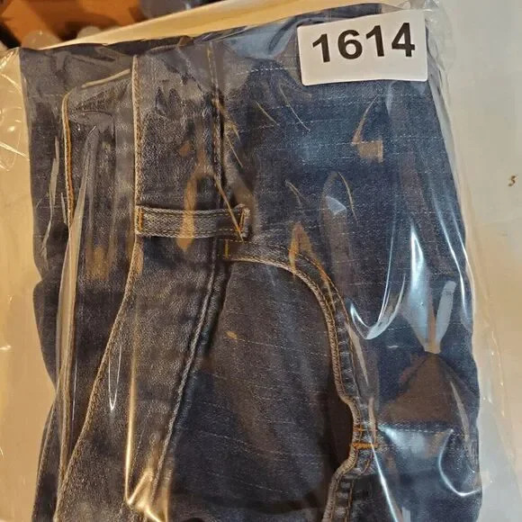 Vintage Eddie Bauer Shorts Mens 36 Blue Cargo Dark Wash Denim - Picture 10 of 10